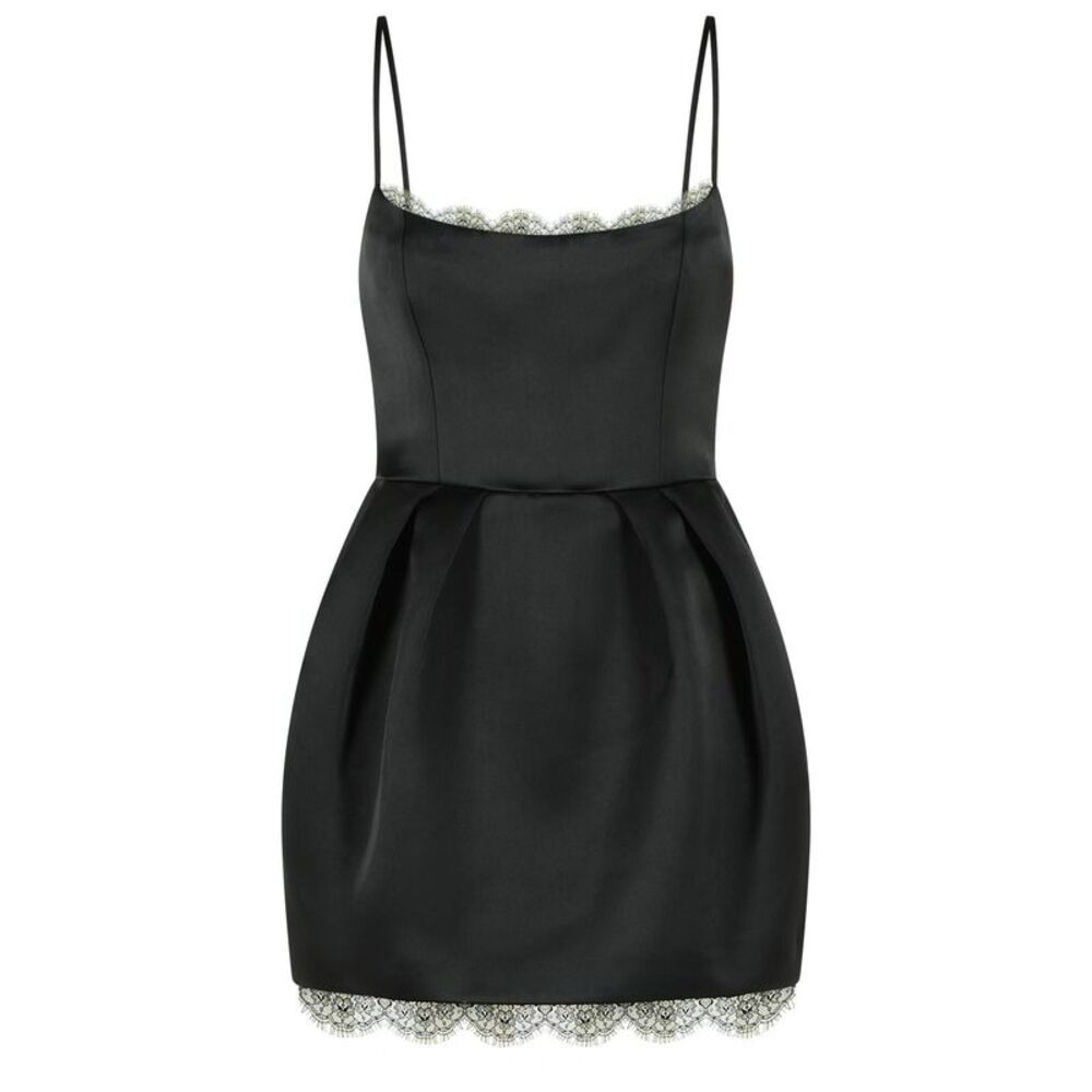 Blumarine Mini Duchesse Dress In Black Polyester Women